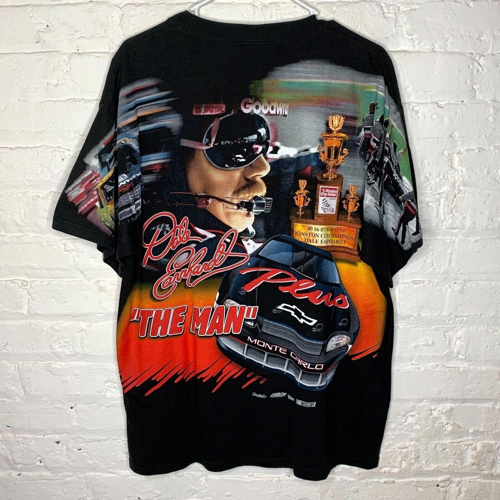 Vintage Dale Earnhardt Evolution of The Man All‎ Over Print T-Shirt Size L Chase